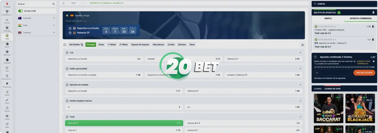 20Bet Descargar la Aplicación Móvil
